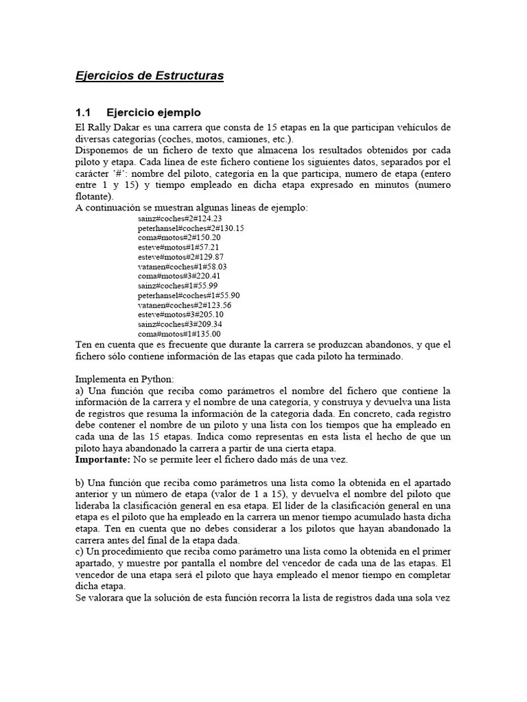 Ejercicios De Estructuras De Datos | PDF | Archivo De Computadora | Tecnologías De La Información