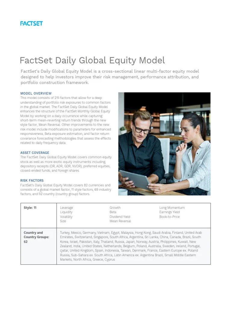 Factset Equity Model Global Daily Brochure | PDF