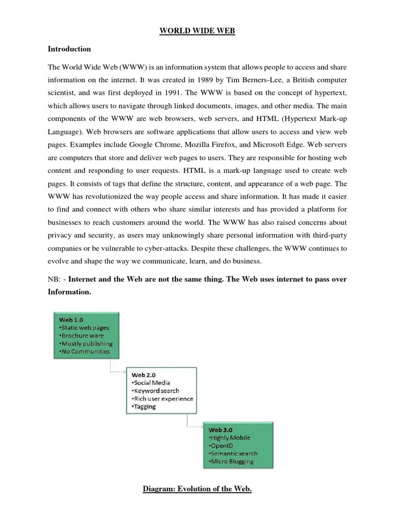 World Wide Web | PDF | World Wide Web | Internet & Web