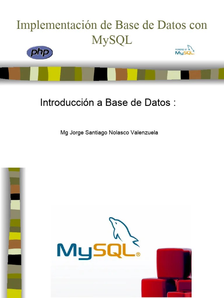 Base De Datos - My SQL | PDF | SQL | Bases De Datos