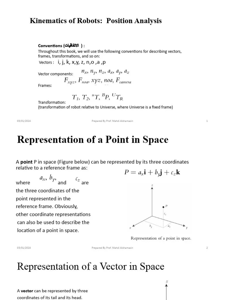 Chapter 4, Kinematics Of Robots | PDF