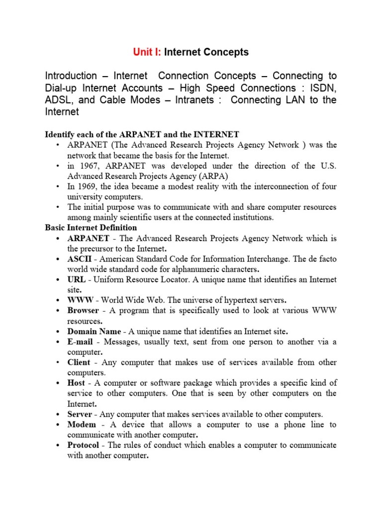 Unit I1 | PDF | Digital Subscriber Line | Internet Access