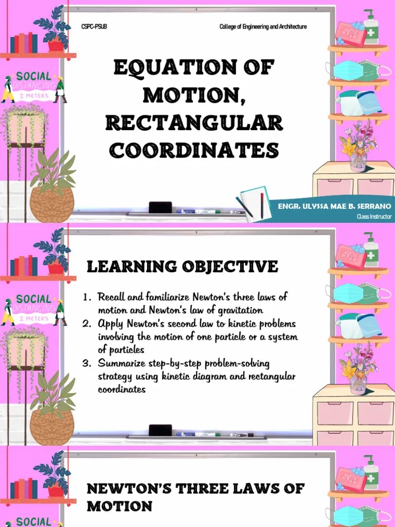 11 Equation Of Motion Rectangular Coordinates | PDF