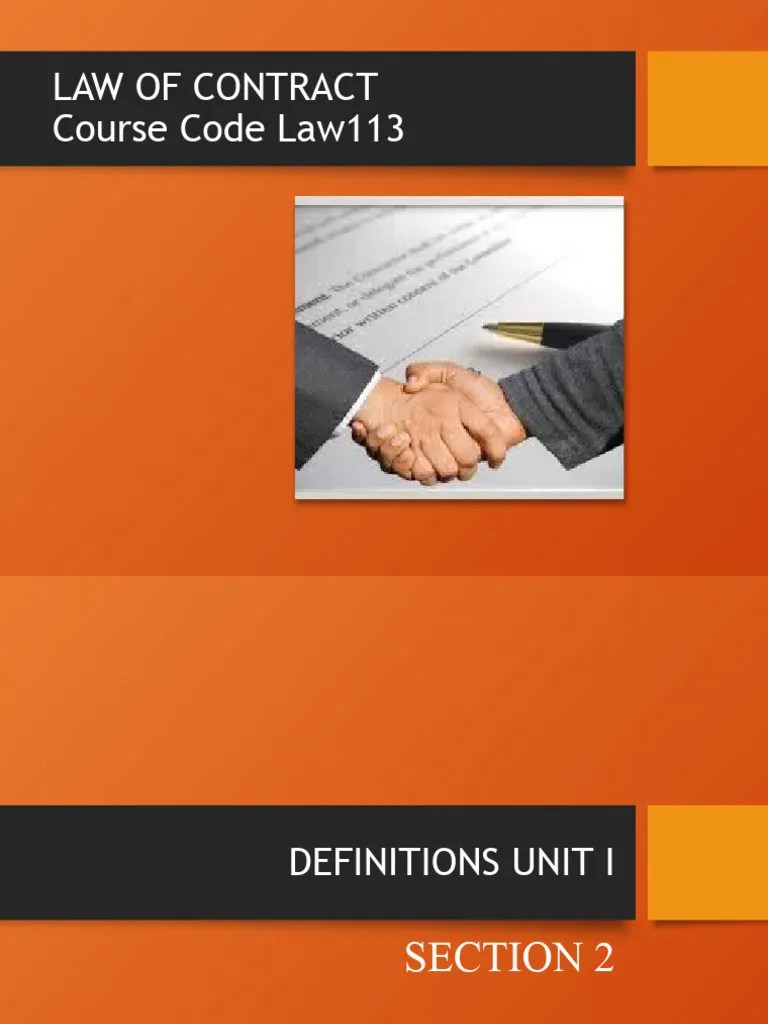 Lecture 1 Law Of Contract | PDF