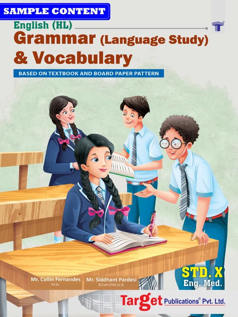 Sample PDF Of STD 10th English Grammar And Vocabulary Book | PDF | Grammatical Number | Verb