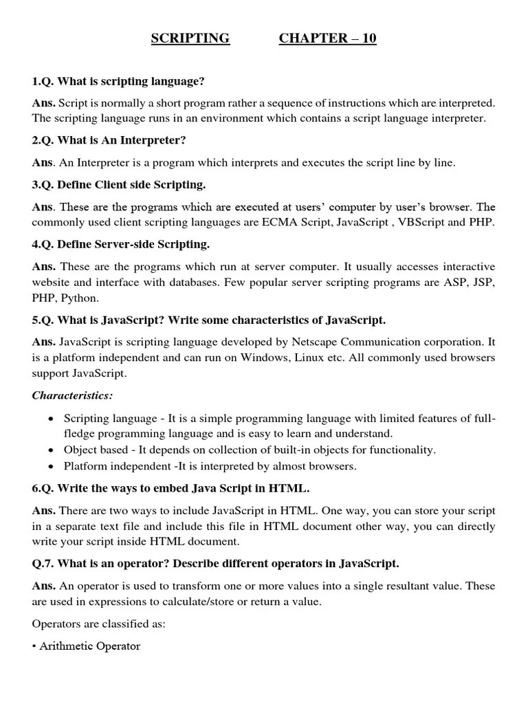 SCRIPTING10 | PDF | Scripting Language | Java Script