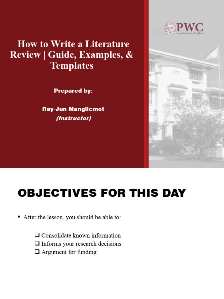 Chapter 3 - How To Write A Literature Review Guide, Examples ...