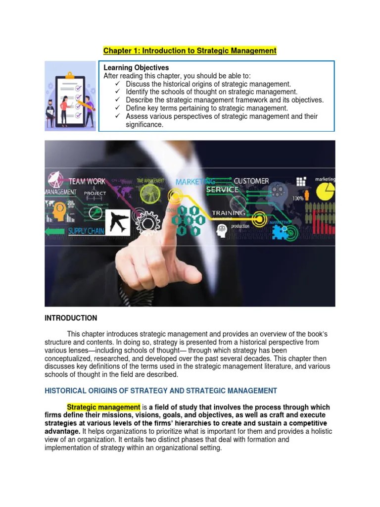 Chapter 1 Introduction To Strategic Management | Download Free PDF ...