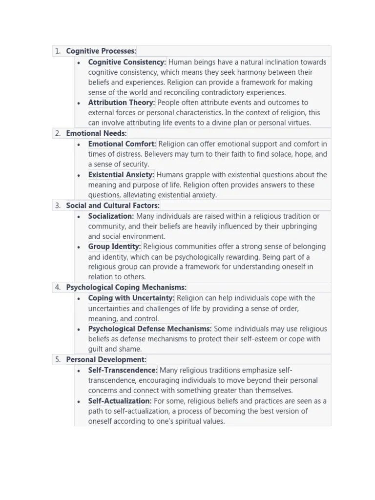 Cognitive Processes | PDF | Self Concept | Psychology