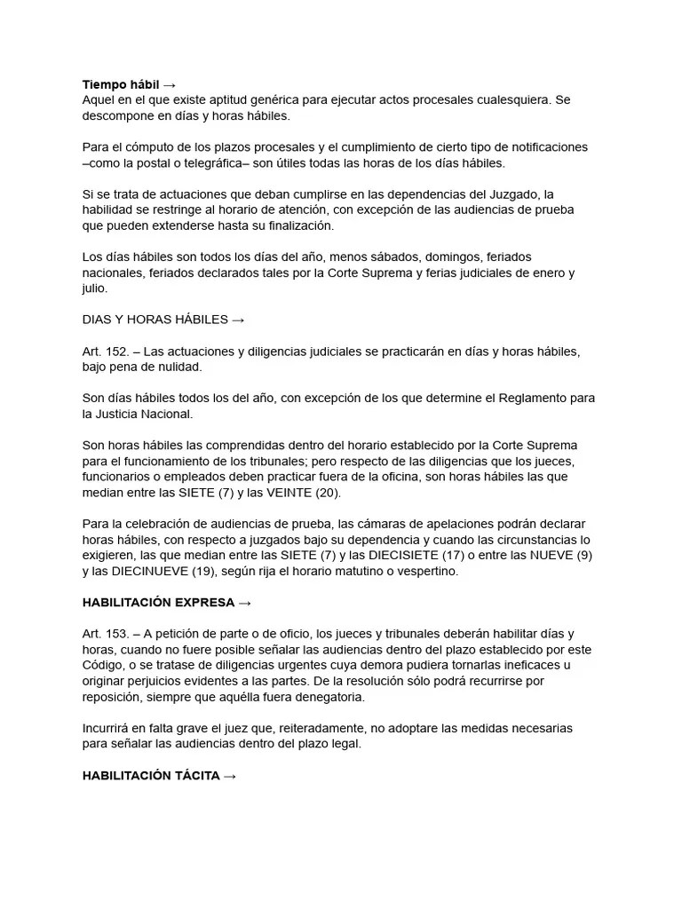 Tiempo De Los Actos Procesales | PDF | Ley Procesal | Demanda Judicial