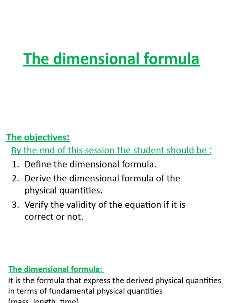 Dimensional Formula 1 | PDF | Mechanical Engineering | Physical Quantities