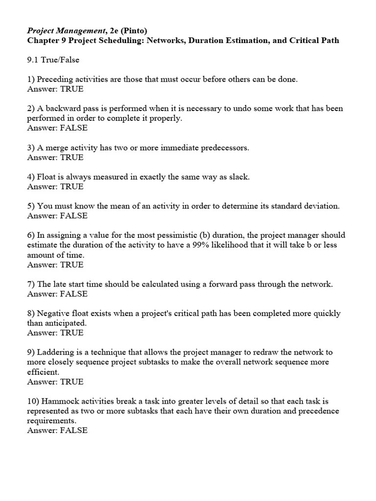 Project Management Chapter 9 | PDF