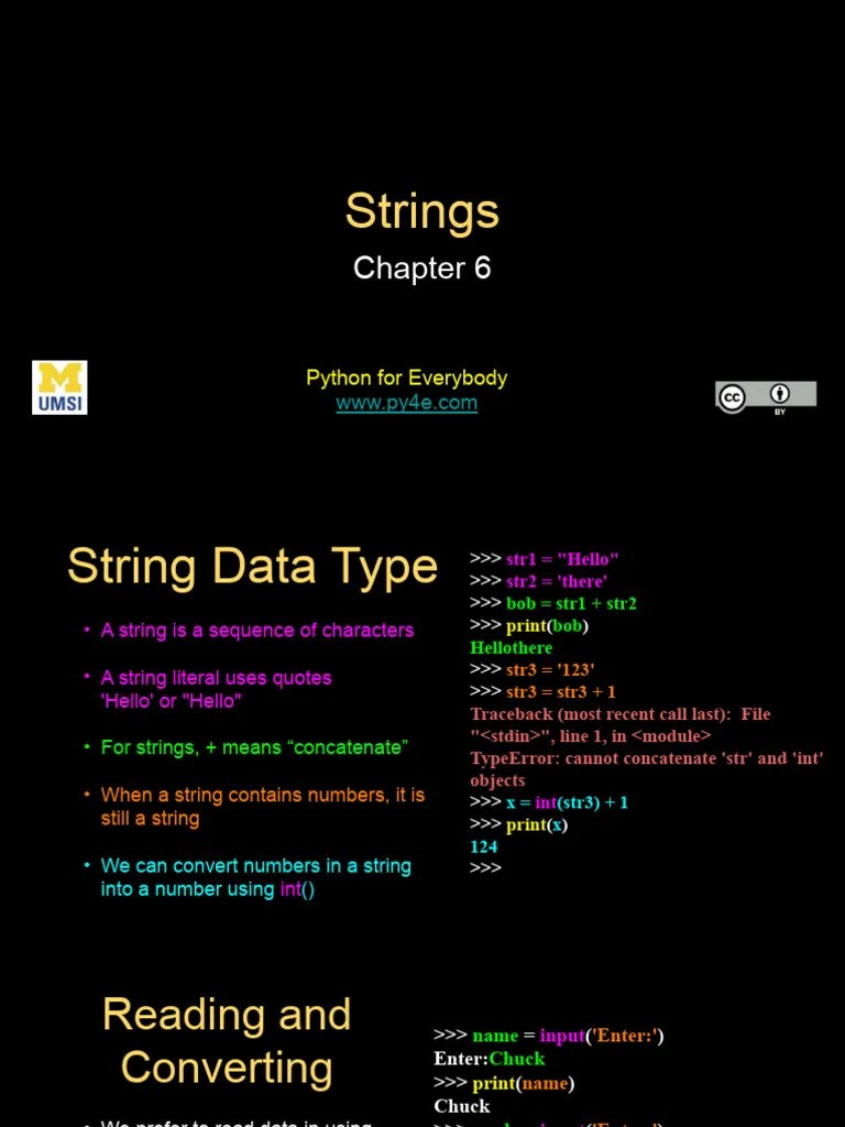 Pythonlearn 06 Strings | PDF