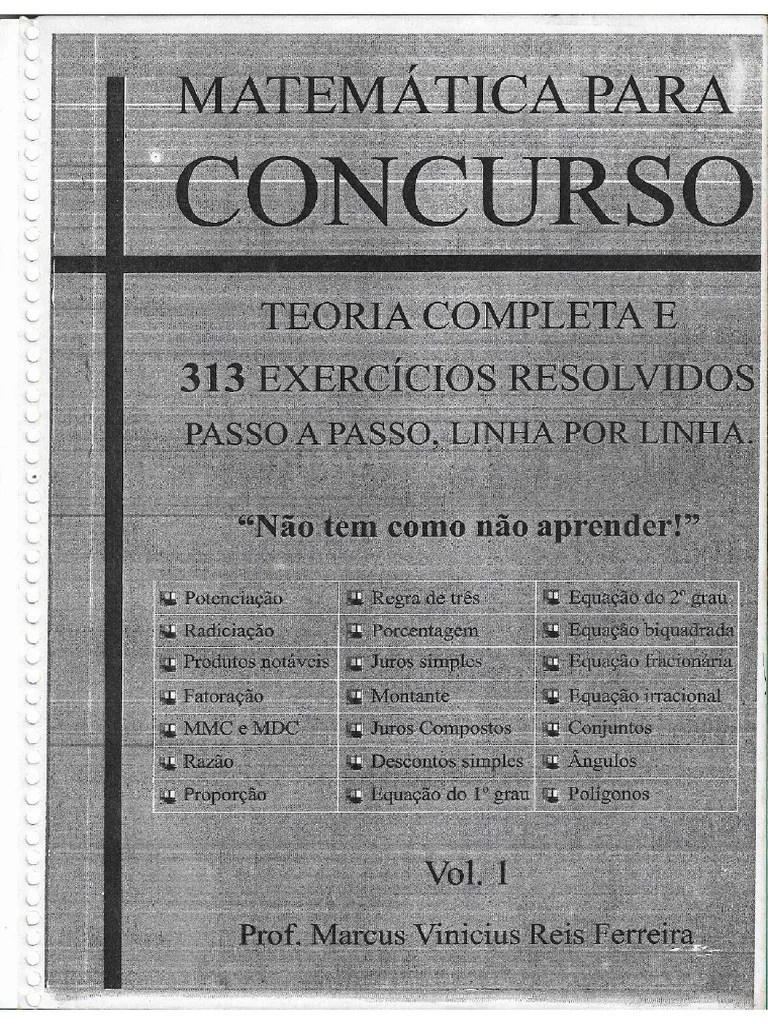 Matematica Para Concurso Vol 1 | PDF