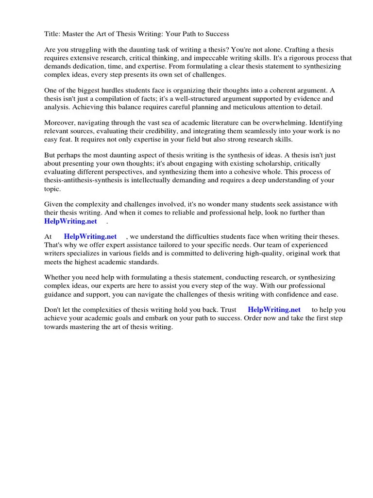 Essay Writing Thesis Antithesis Synthesis | PDF | Dialectic | Thesis