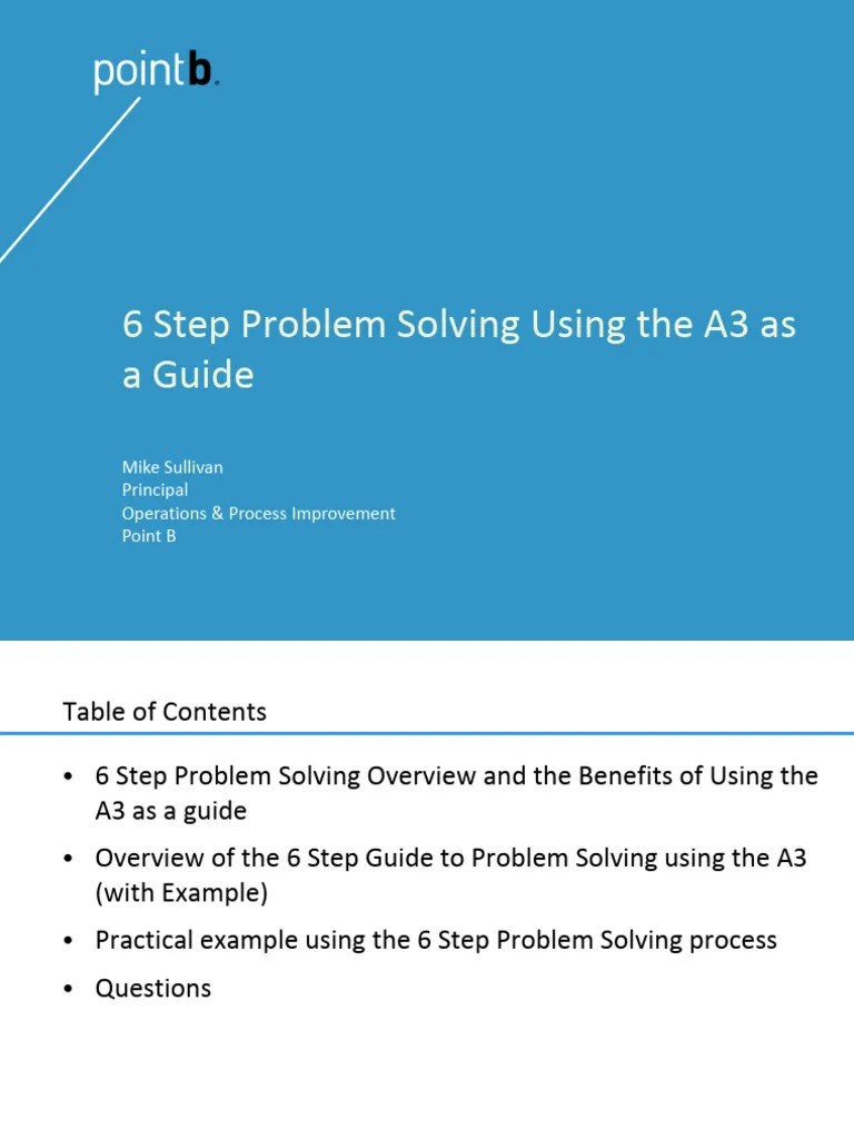 The A3 Approach To Problem Solving | Download Free PDF | Triathlon