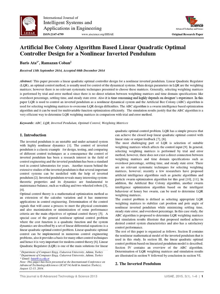 Artificial Bee Colony Algorithm | Download Free PDF | Control Theory ...