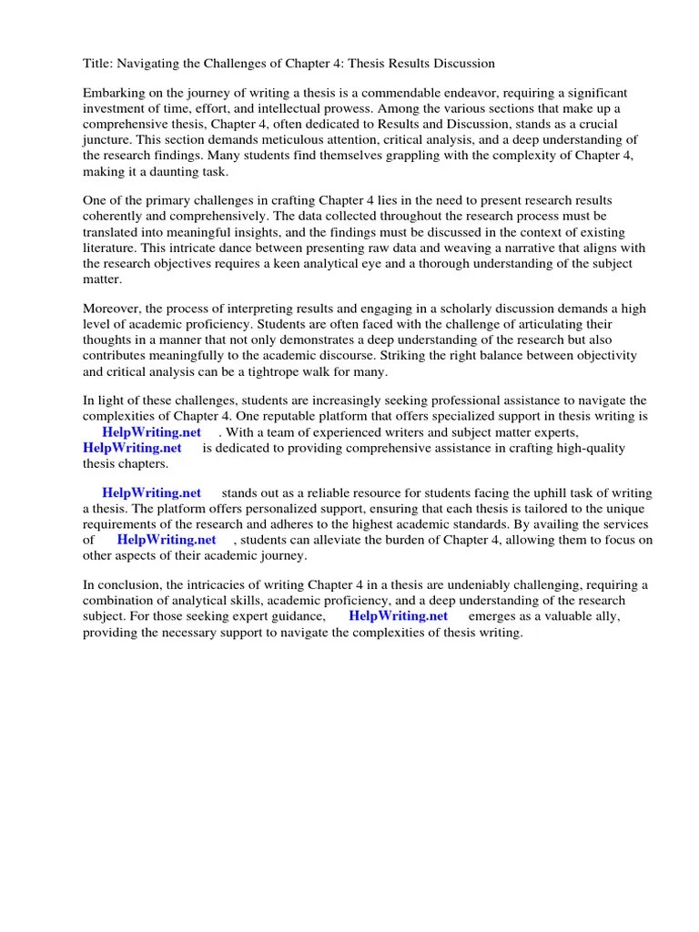 Chapter 4 Thesis Results Discussion | PDF | Biometrics | Thesis