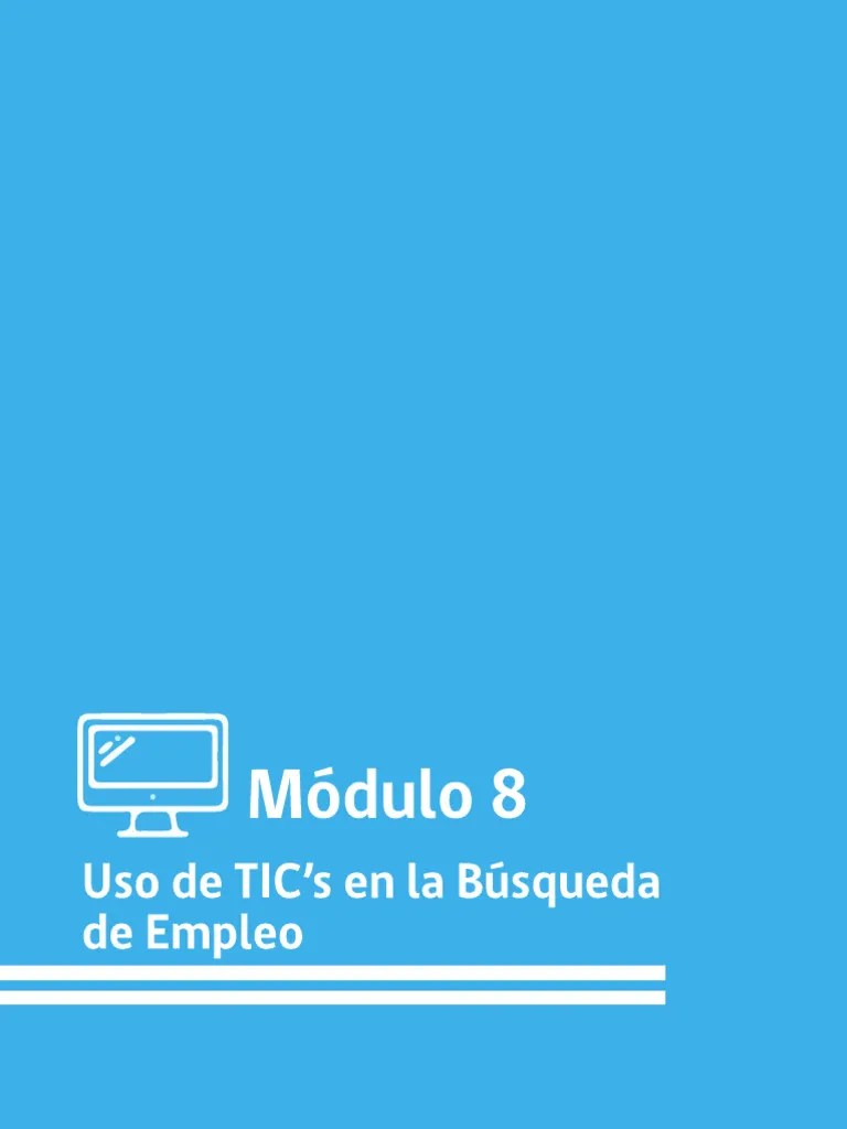 Modulo 8 Uso De Tics En La Busqieda De Empleo | PDF