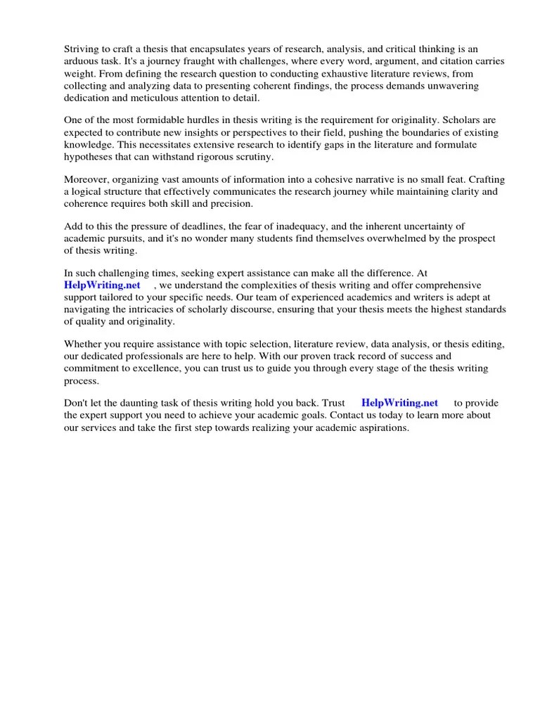 Thesis Background | PDF | Thesis | Essays