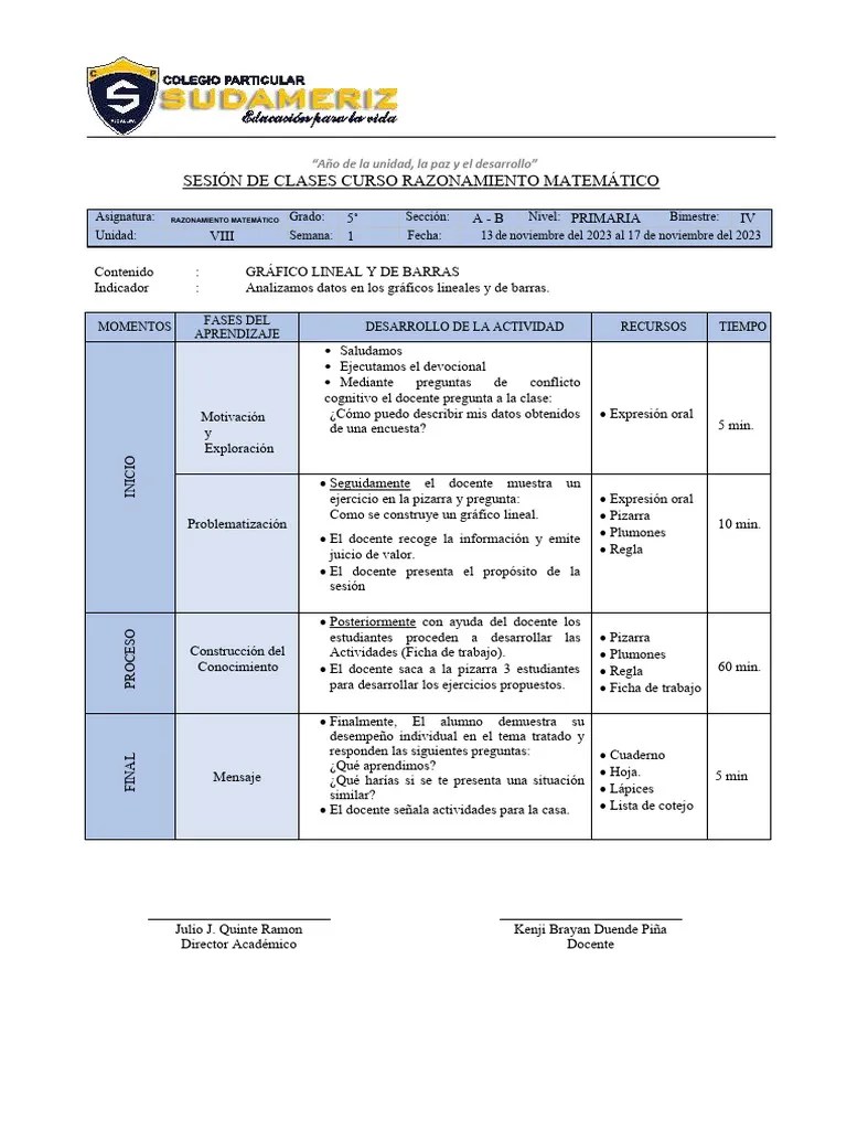 Sesion De Aprendizaje Quinto | PDF | Aprendizaje | Ciencia Cognitiva