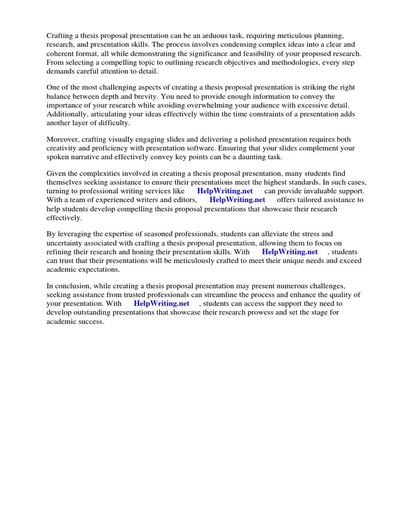 How To Make A Thesis Proposal Presentation | PDF | Thesis | Microsoft ...