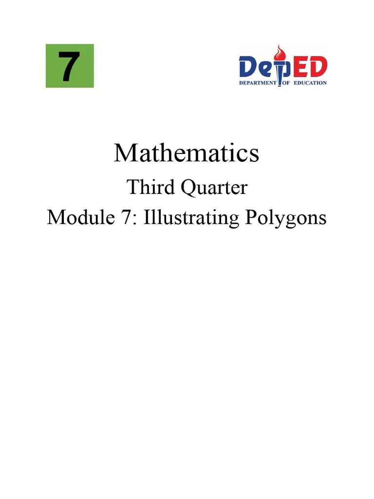 Math 7 - Quarter 3 - Module 7 | PDF | Polygon | Vertex (Geometry)