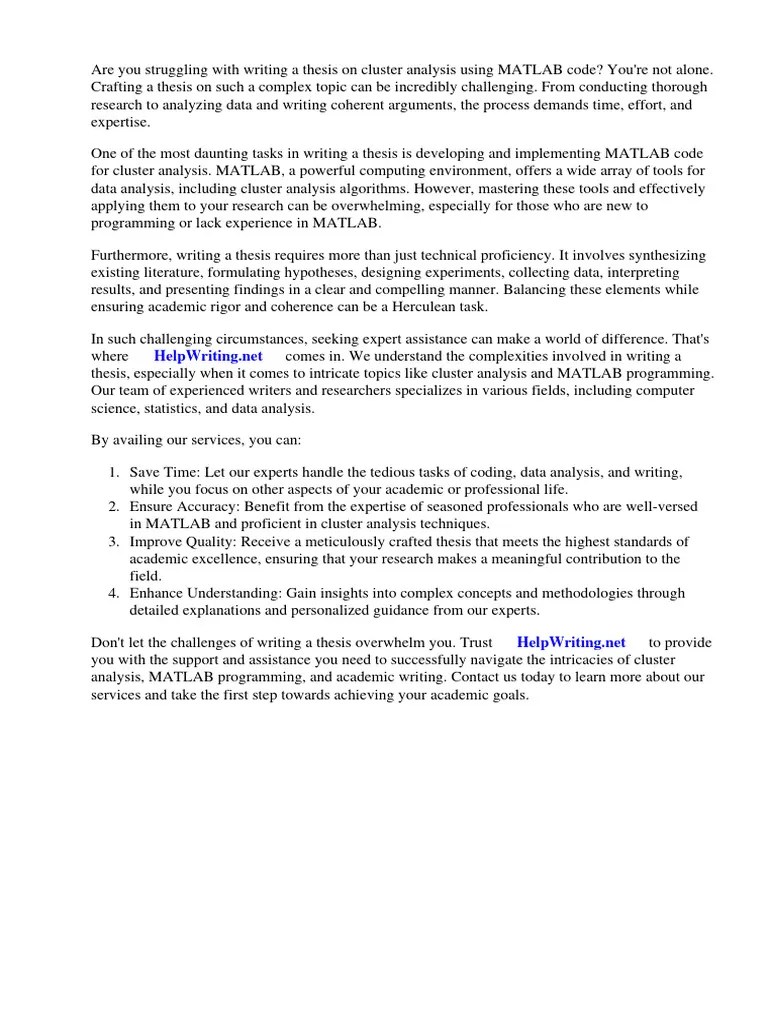 Cluster Analysis Thesis Matlab Code PDF | PDF | Cluster Analysis ...