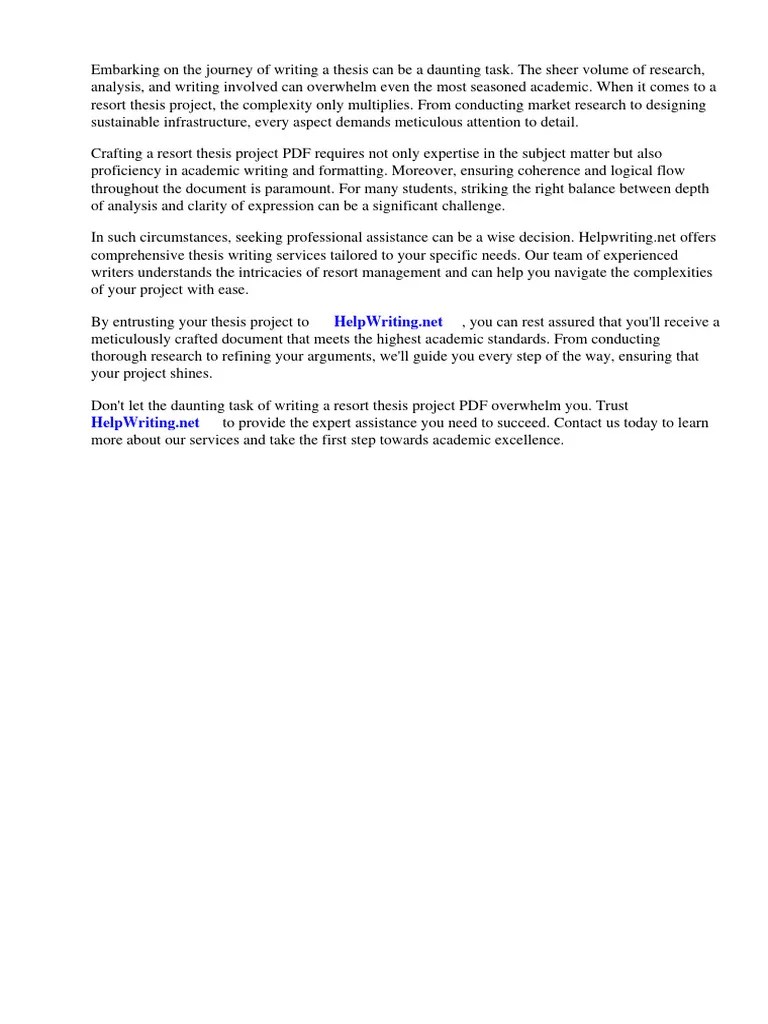 Resort Thesis Project PDF | PDF | Social Media | Popular Culture & Media Studies