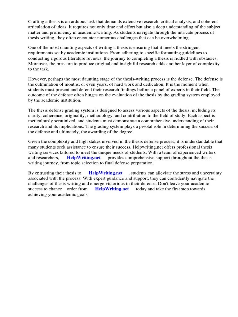 Thesis Defense Grading System | PDF | Microsoft Power Point | Thesis