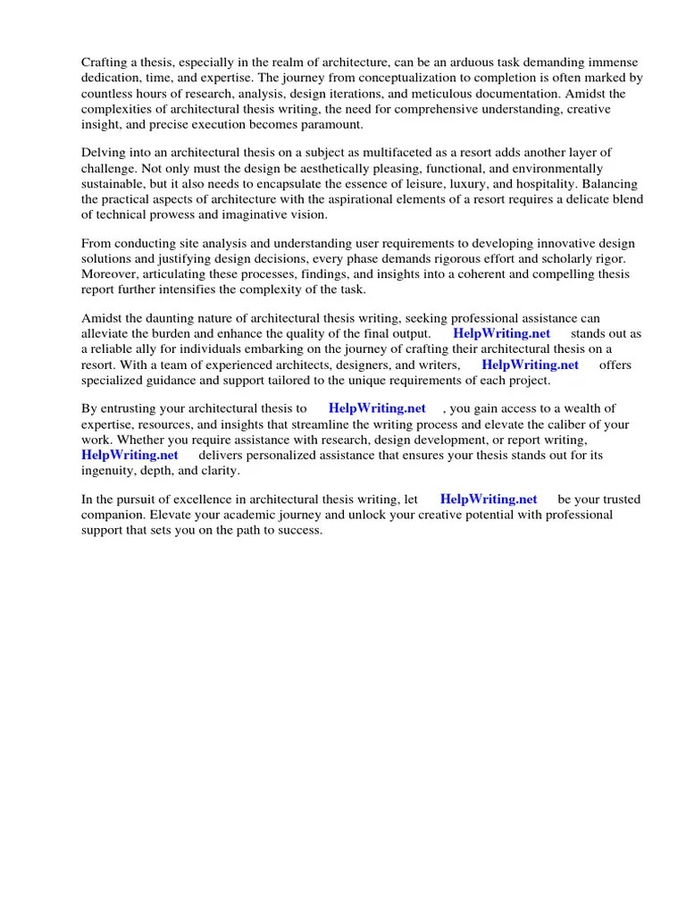 Architectural Thesis Report On Resort | PDF | Websites | Qr Code