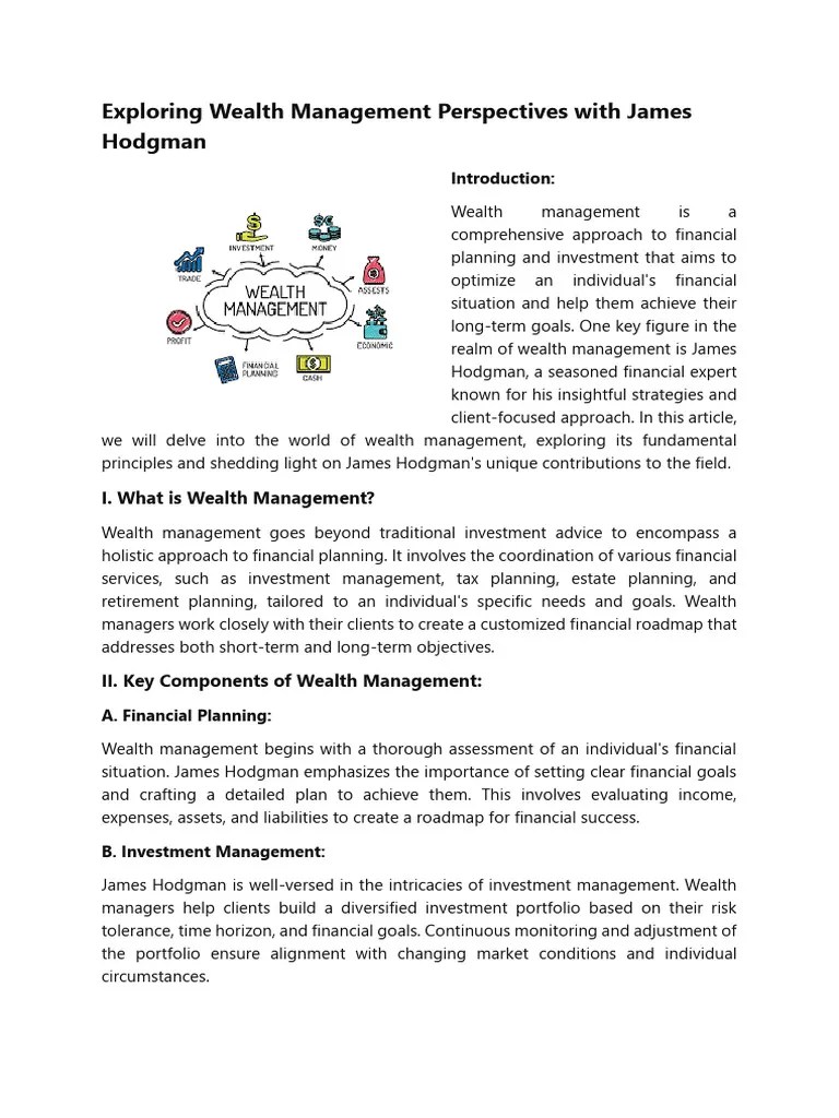 Exploring Wealth Management Perspectives With James Hodgman | PDF | Investment Management ...