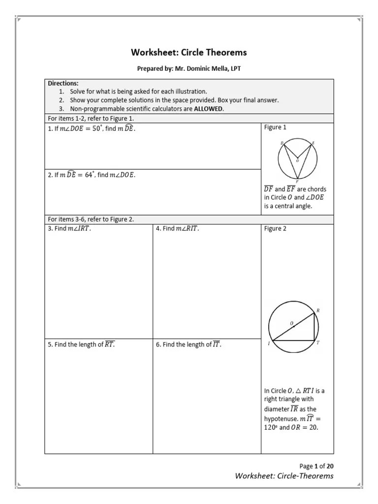 Circle Theorems | PDF | Circle | Angle