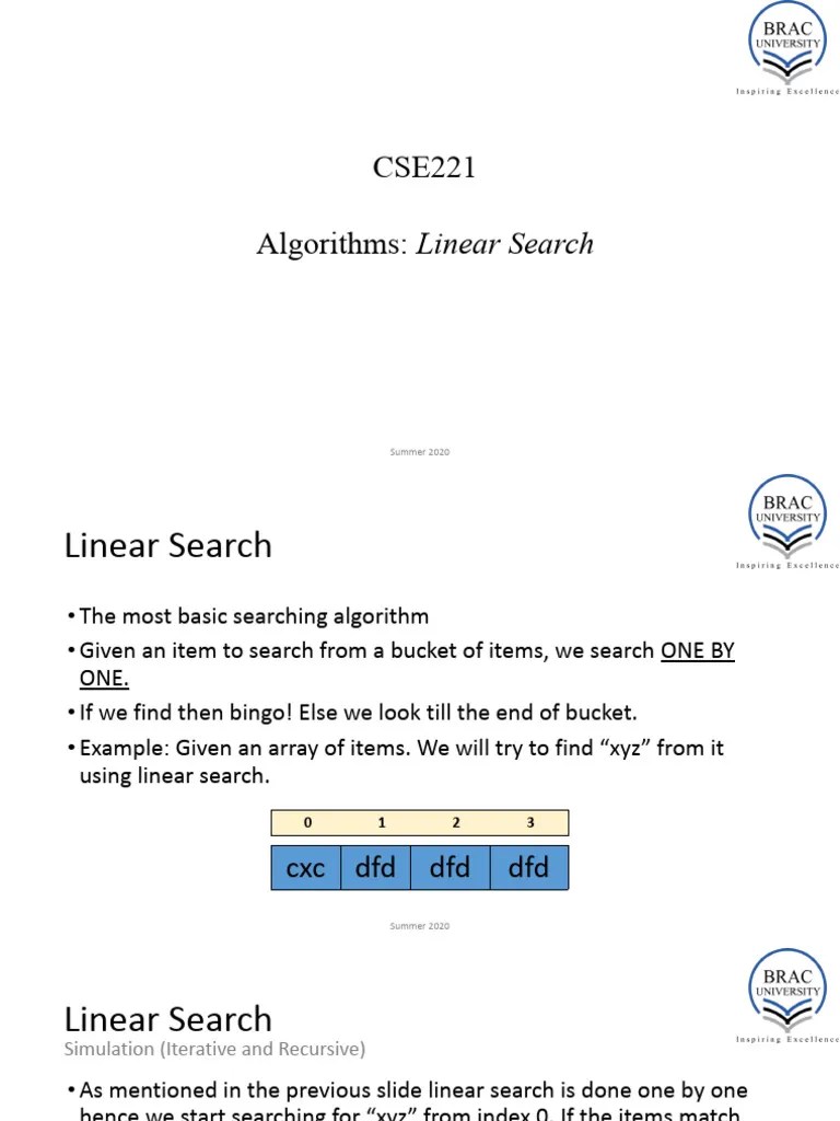 Linear Search | PDF | Computer Science | Theoretical Computer Science