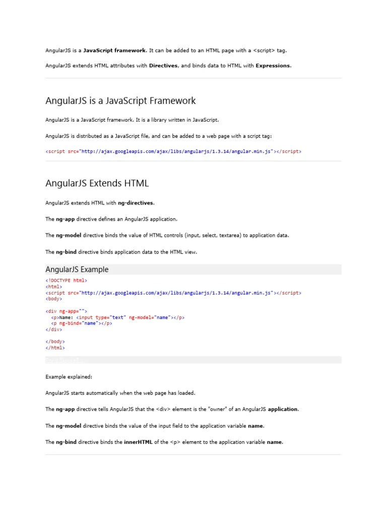 Angular JS | PDF | Angular Js | Html