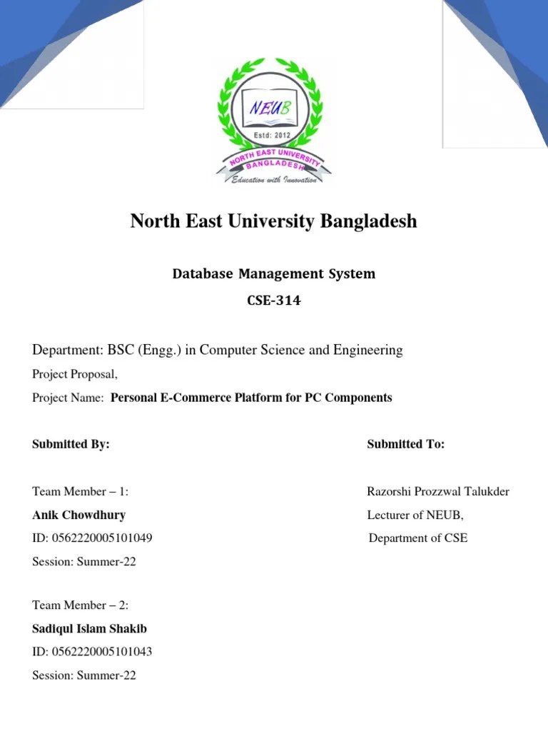 Database Project Proposal | Download Free PDF | Databases | Personal ...