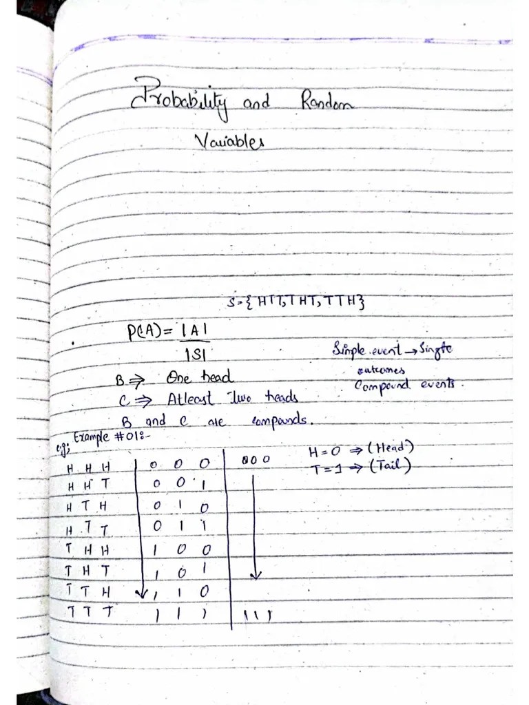 Probability And Random Variables (Lecture # 01) | PDF