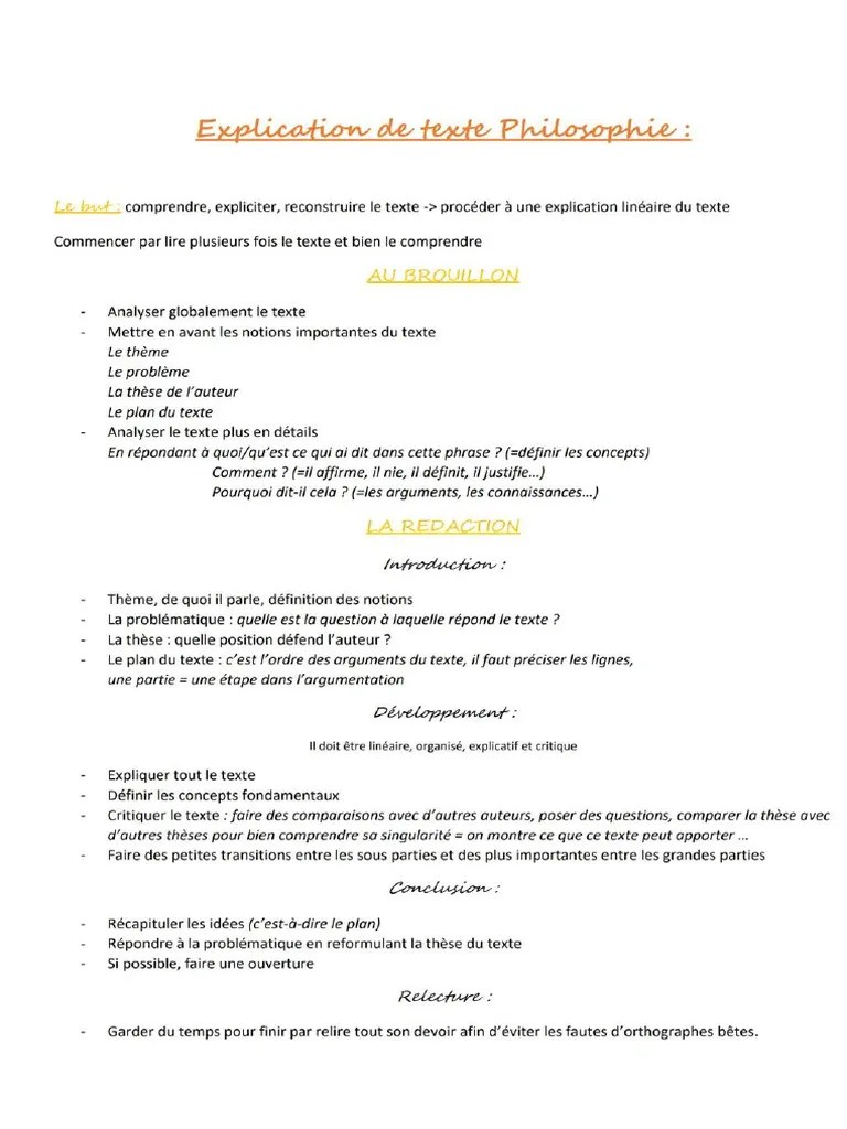 Méthodologie Explication De Texte | PDF
