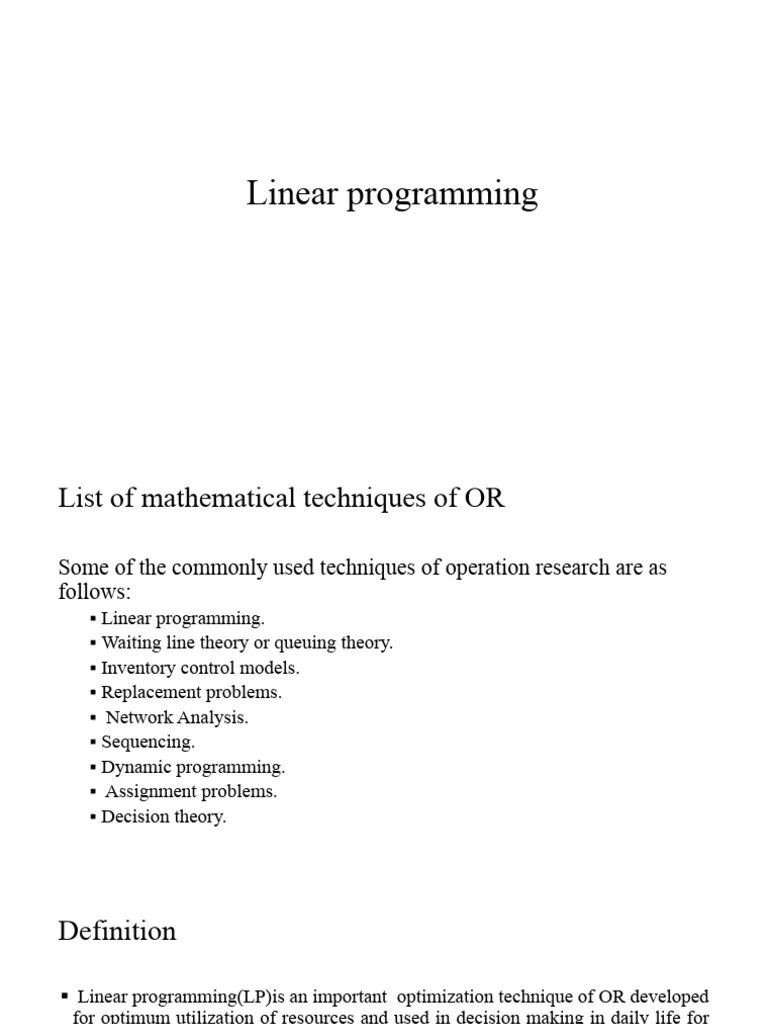 Lecture 2-Linear Programming With Graphical Method | PDF | Linear ...