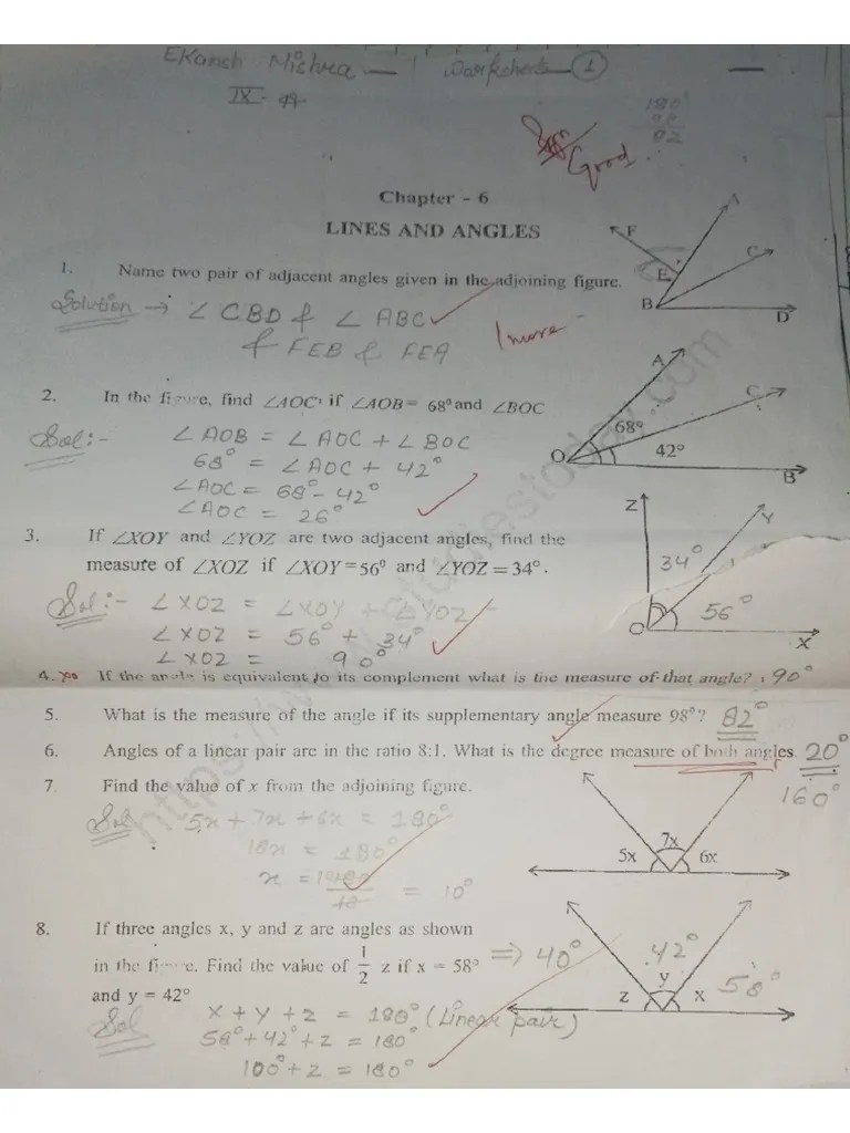 Lines & Angles | PDF