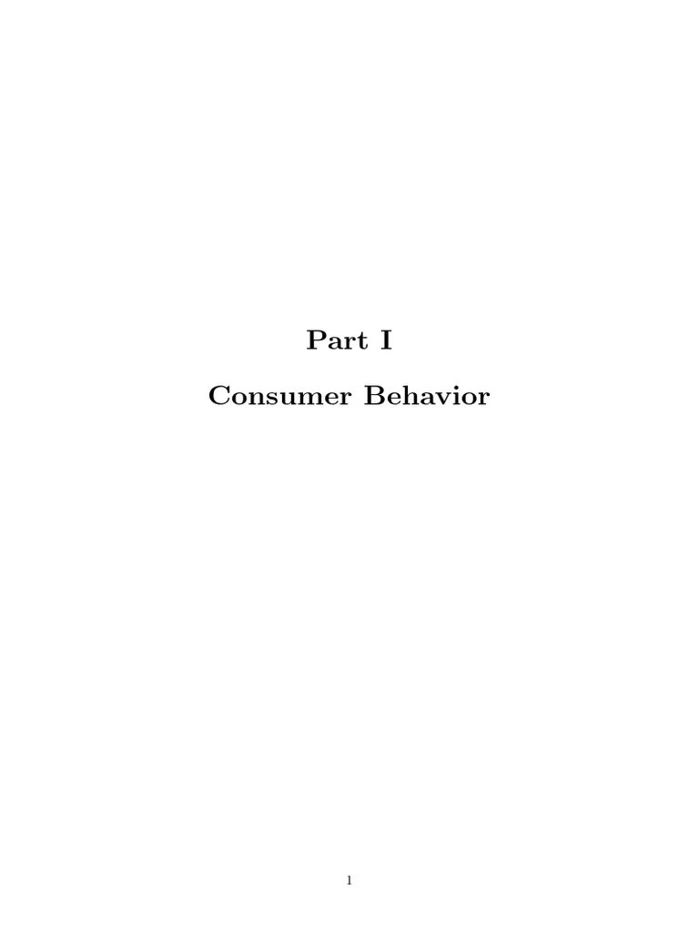 Consumer - Behavior Notes | PDF