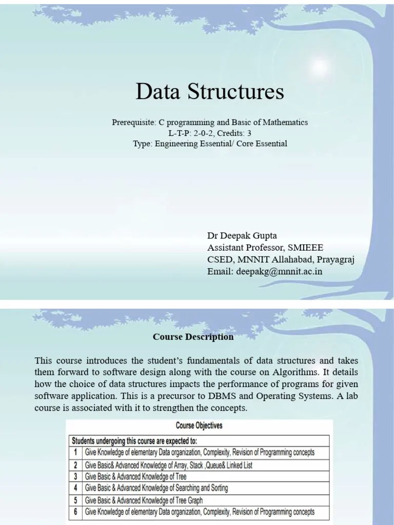 Data Structures Introduction | PDF | Data Type | Pointer (Computer ...
