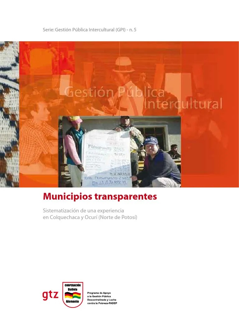 Municipio-transparente-sistematizacion | PDF | Administración Pública ...