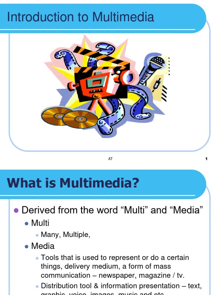 Chapter 1 Introduction To Multimedia | Download Free PDF | Multimedia ...
