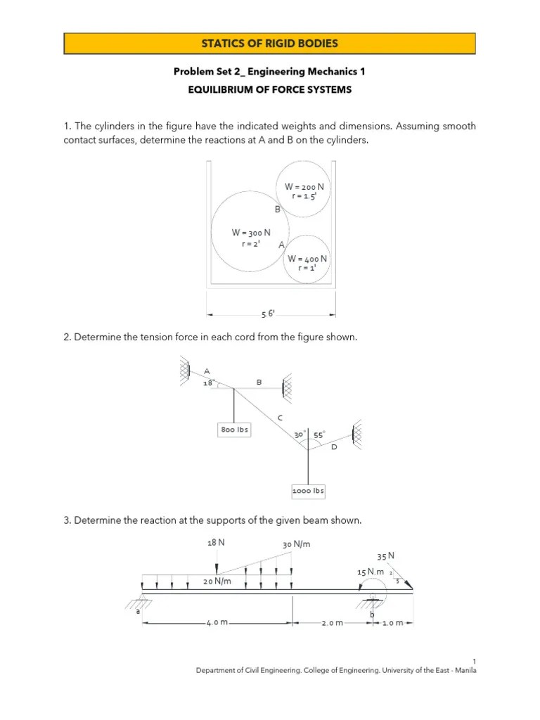 Assignment 2 Engineering Mechanics 1 Pdf Truss Physics