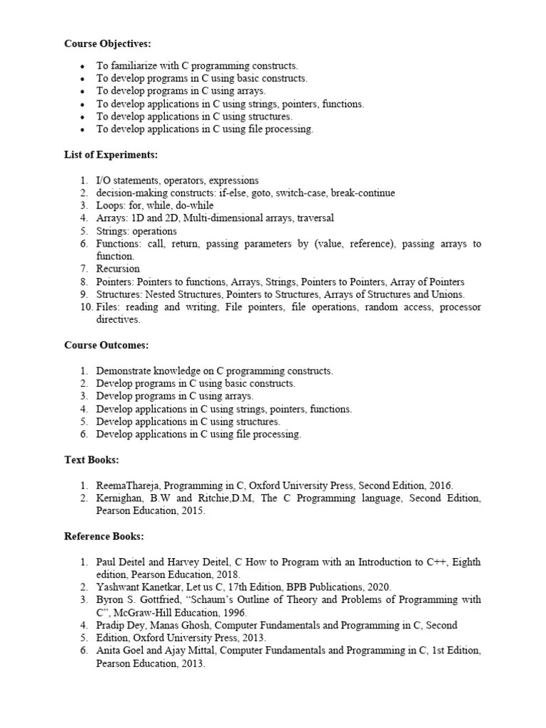 CS3271 Syllabus | PDF