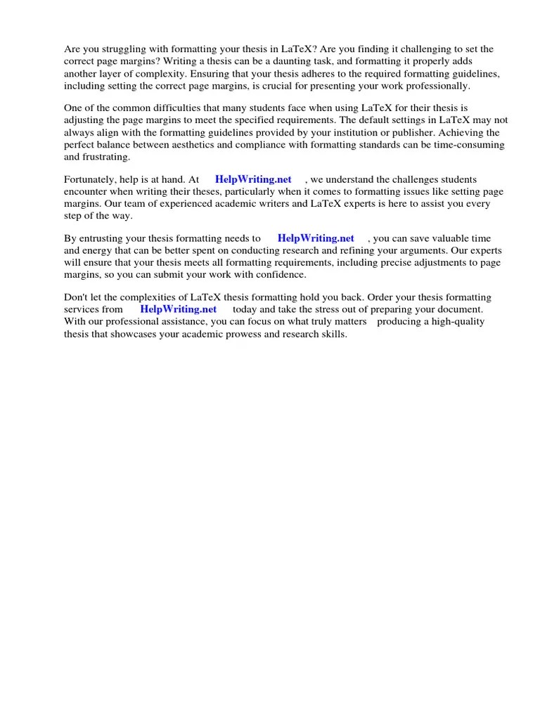 Latex Thesis Page Margins | PDF | Page Layout | Thesis
