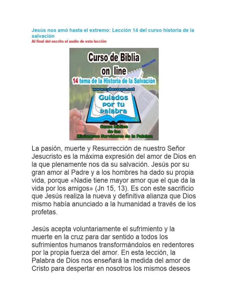 Jesús Nos Amó Hasta El Extremo | PDF | Eucaristía | Jesús