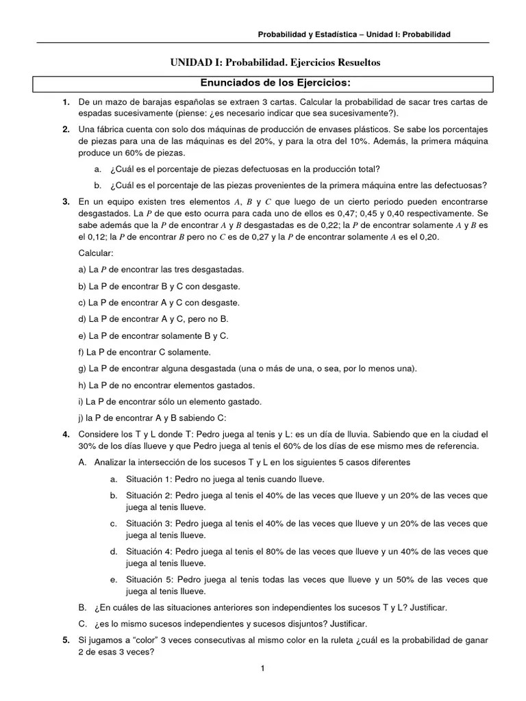 ER1 Probabilidad Resueltos - 1 | PDF