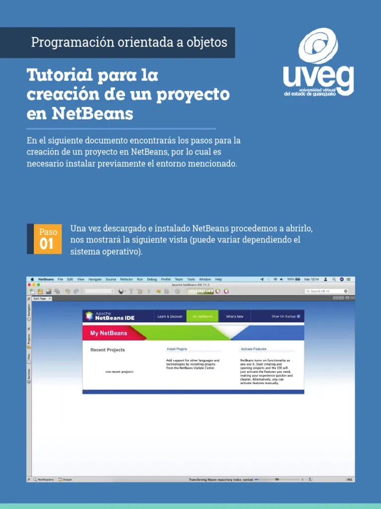 Tutorial Para La Creación De Un Proyecto En NetBeans | PDF